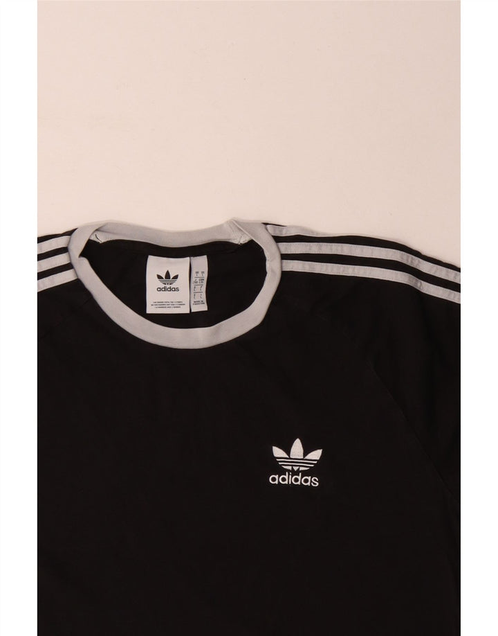ADIDAS Herre T-Shirt Top Stor Sort Bomuld