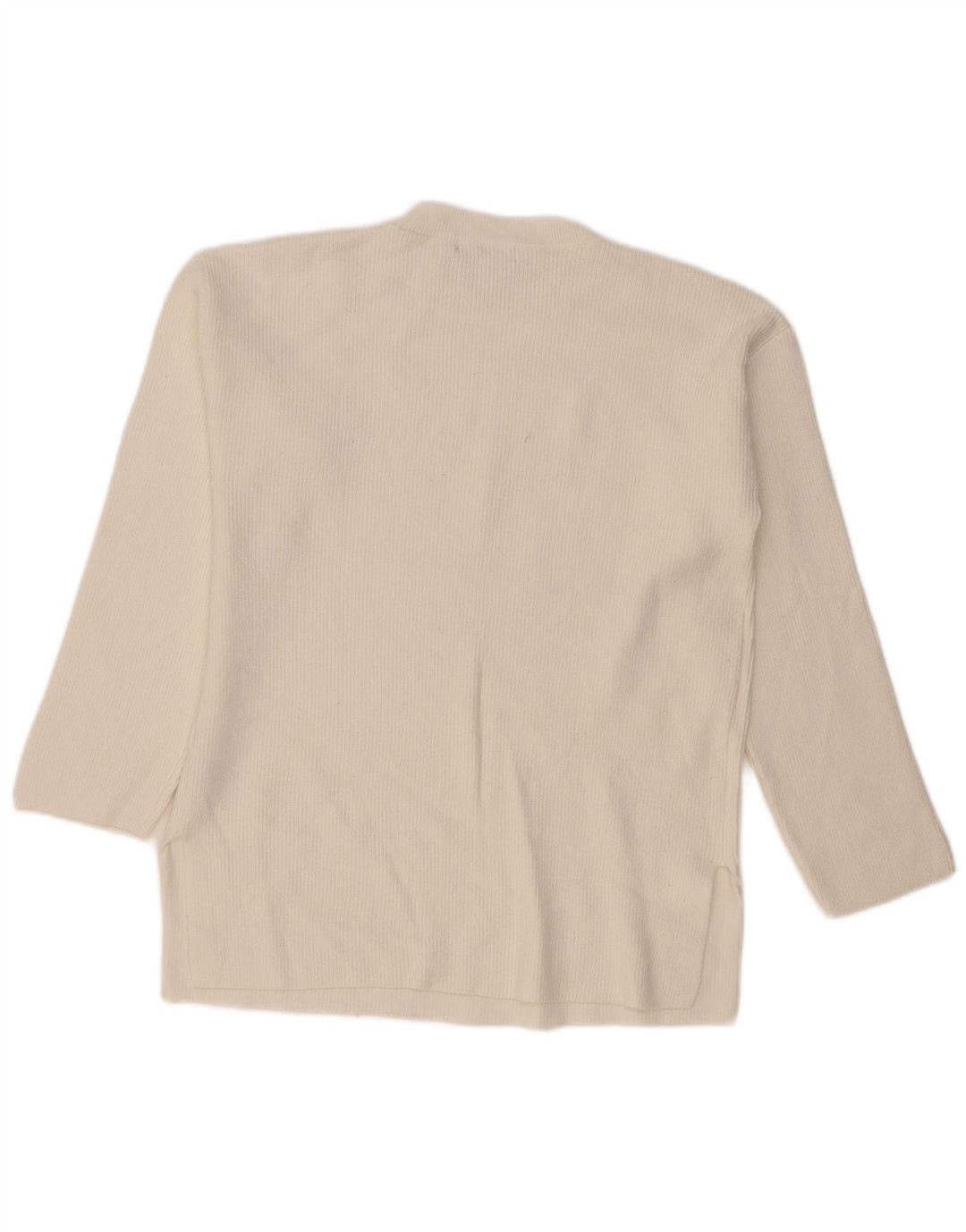 Marks & Spencer Dame sweater med rund hals DK 16 Stor hvid viskose