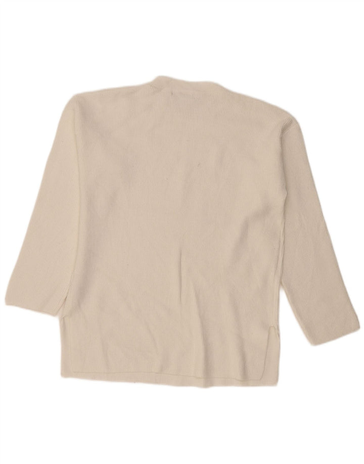 Marks & Spencer Dame sweater med rund hals DK 16 Stor hvid viskose