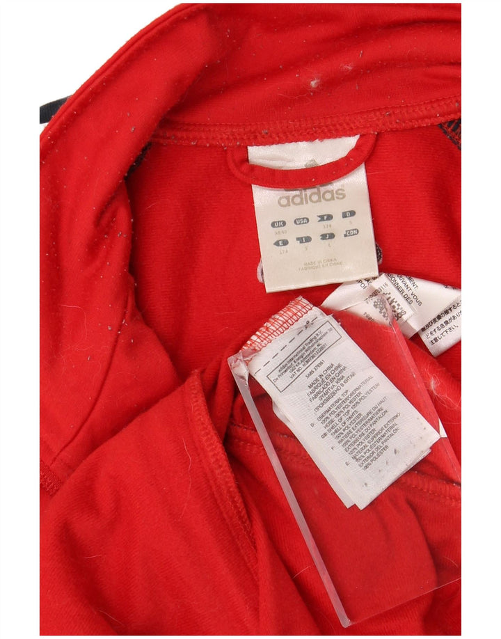Adidas Træningsdragt til mænd Topjakke UK 38/40 Medium Rød Colourblock Polyester