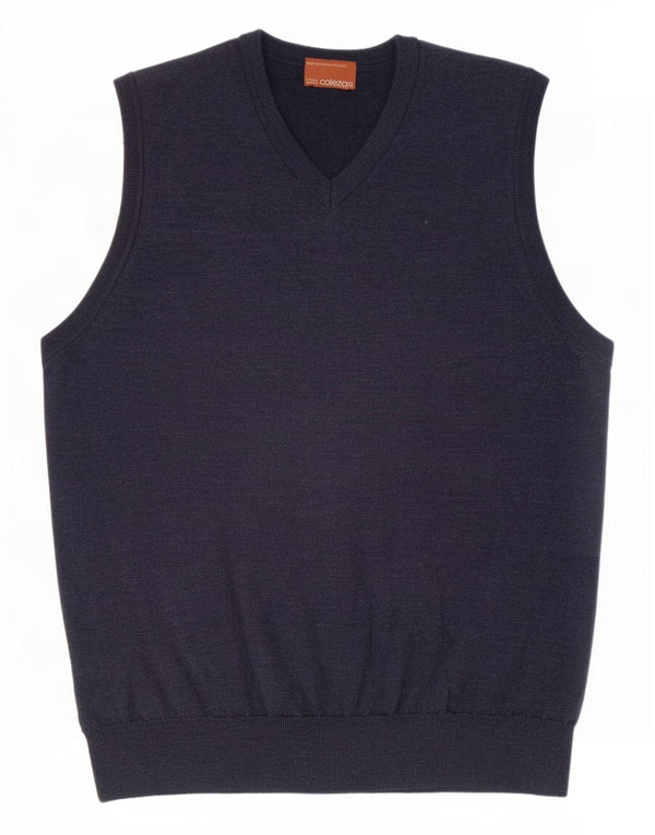 Marks & Spencer Herrevest Tank Top Stor Marineblå Merinould