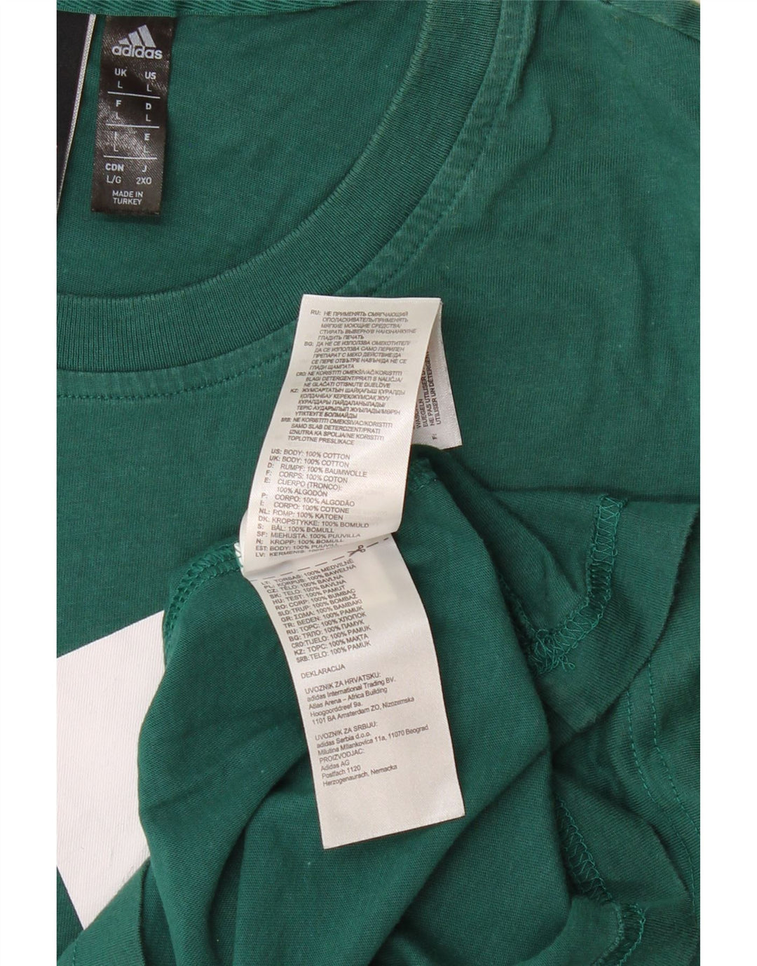 ADIDAS Grafisk T-shirt top til mænd Stor grøn bomuld