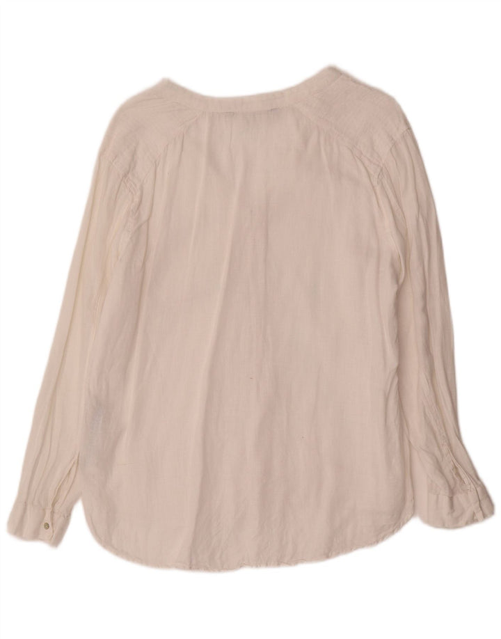 Zara Dameskjorte UK 16 Large White Linen