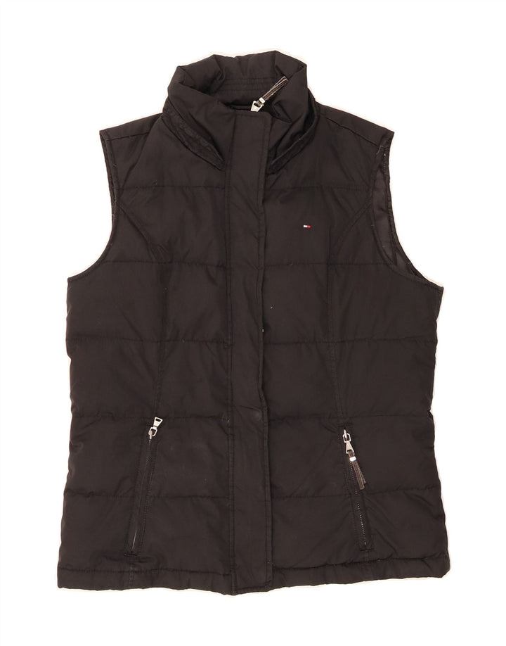 TOMMY HILFIGER Womens Padded Gilet UK 12 Medium Black Polyester Vintage Tommy Hilfiger and Second-Hand Tommy Hilfiger from Messina Hembry 