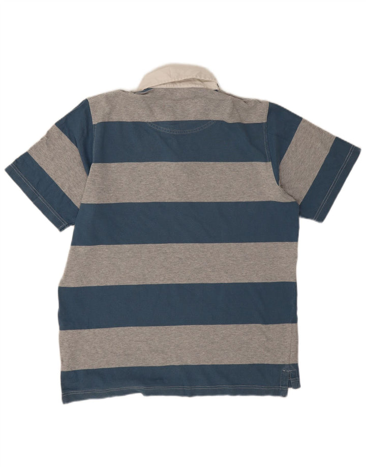 Musto Rugby Polo Shirt til mænd Medium blå stribet bomuld
