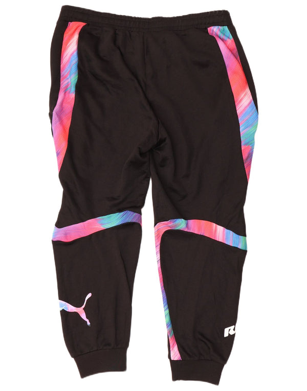 Puma Womens Graphic Tracksuit Trousers Joggers UK 18 XL Black Colourblock