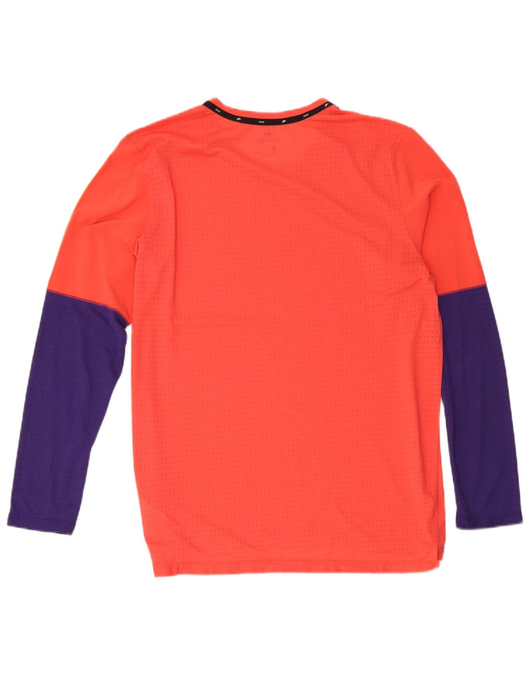 Nike Herre Dri Fit Grafisk Top Langærmet Stor Orange Colourblock