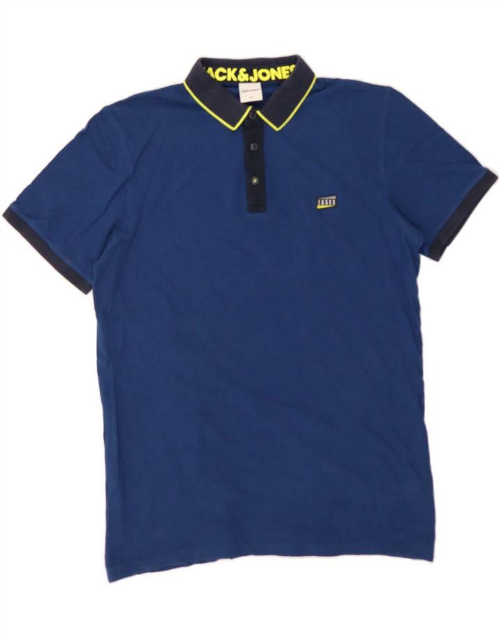 JACK & JONES Mens Polo Shirt XL Blue Cotton Vintage Jack & Jones and Second-Hand Jack & Jones from Messina Hembry 