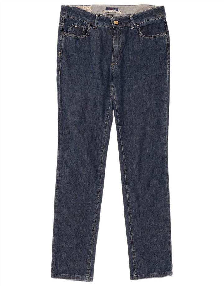 Trussardi Dame Slim Jeans W32 L32 Marineblå Bomuld