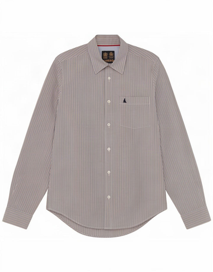 Musto herreskjorte lille beige nålestribe