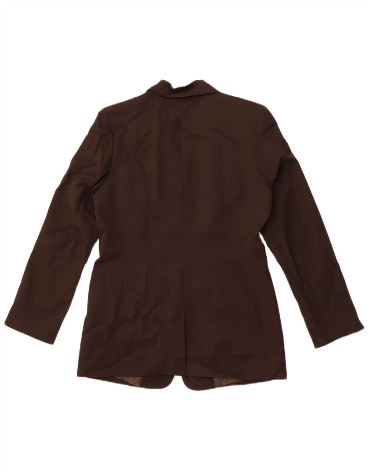J. CREW Dame 4-knaps blazerjakke US 6 medium brun uld