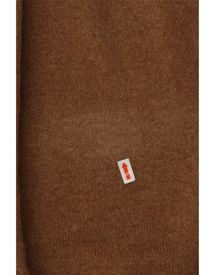 MARLBORO CLASSICS Herre Zip Neck Jumper Sweater 2XL Brun Uld