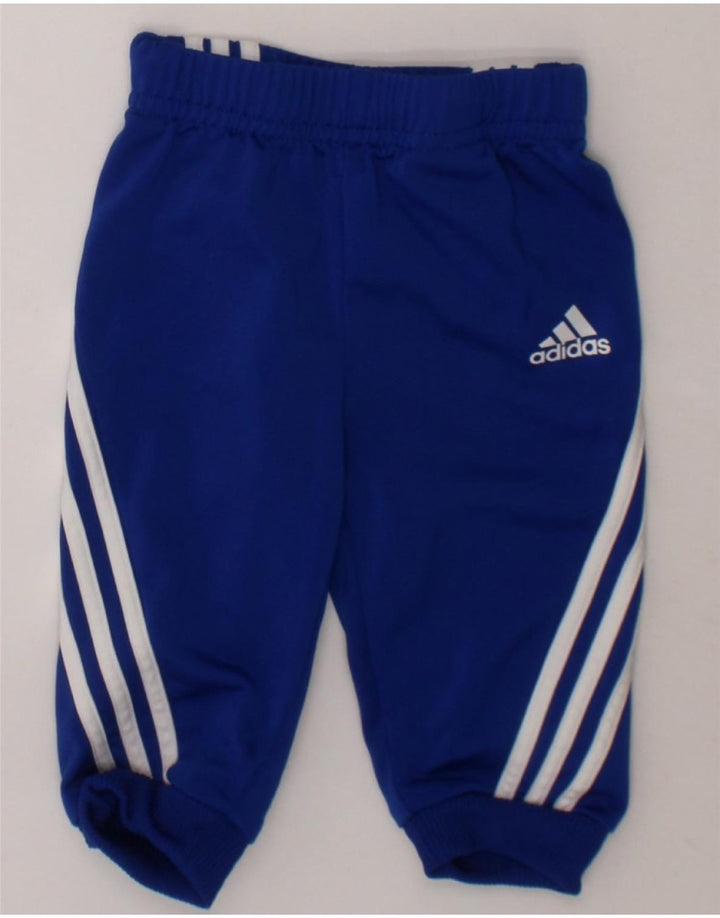 ADIDAS Baby Boys Joggers Tracksuit Trousers 3-6 Months  Blue Polyester Vintage Adidas and Second-Hand Adidas from Messina Hembry 