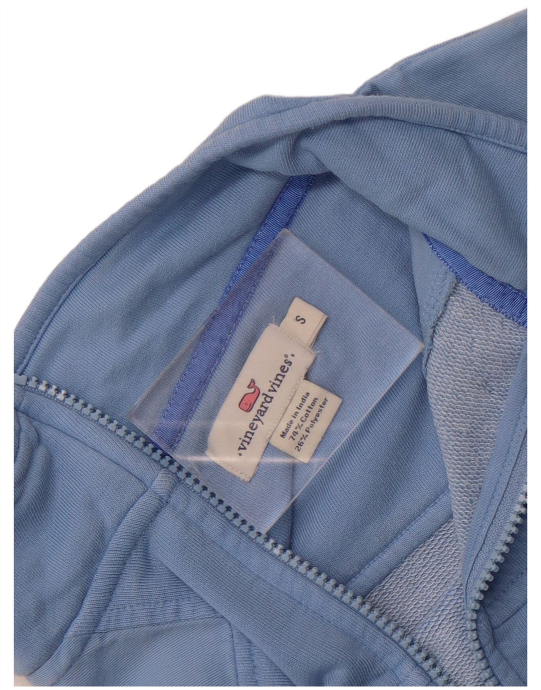 Vineyard Vines Dame Oversized Zip Neck Sweatshirt Jumper UK 10 Small Blue