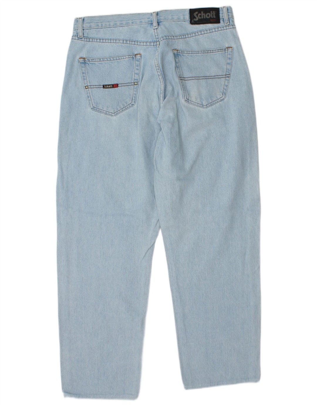 SCHOTT Herre tilspidsede jeans W34 L30 Blå