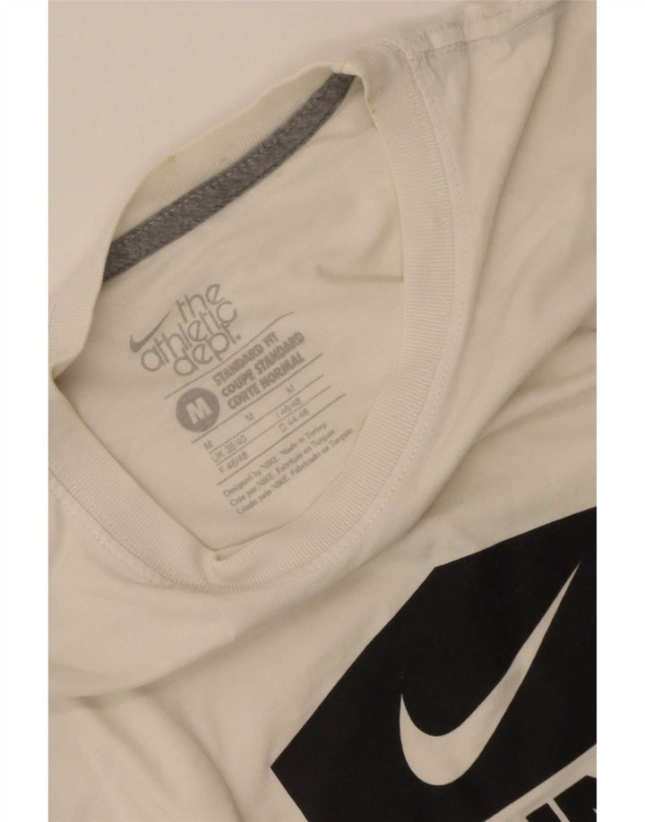 Nike Herre Standard Fit Grafisk T-Shirt Top UK 38/40 Medium White