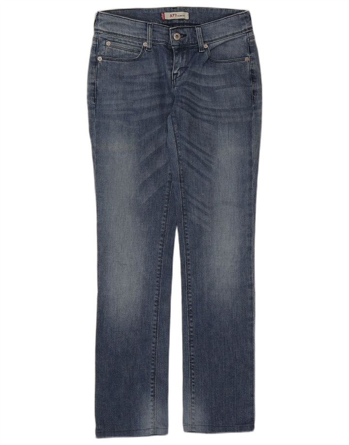 Levi's Dame 571 Slim Jeans W28 L30 Blå Bomuld