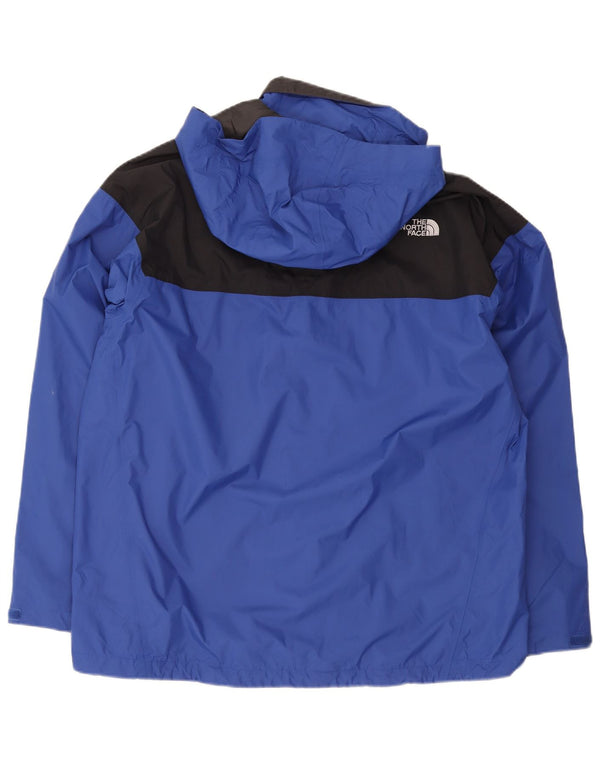 The North Face Herre Hyvent Regnjakke med hætte UK 42 XL Blå Colourblock