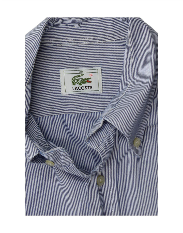 LACOSTE Herreskjorte str. 39 Medium Blue Pinstripe