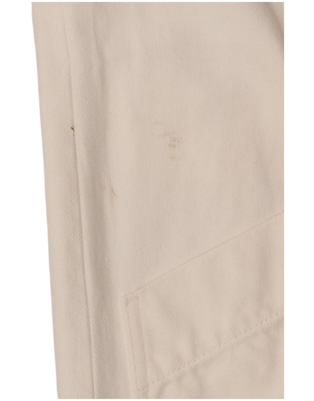 Zara Dame Denim Midi Nederdel Medium W30 Hvid Bomuld