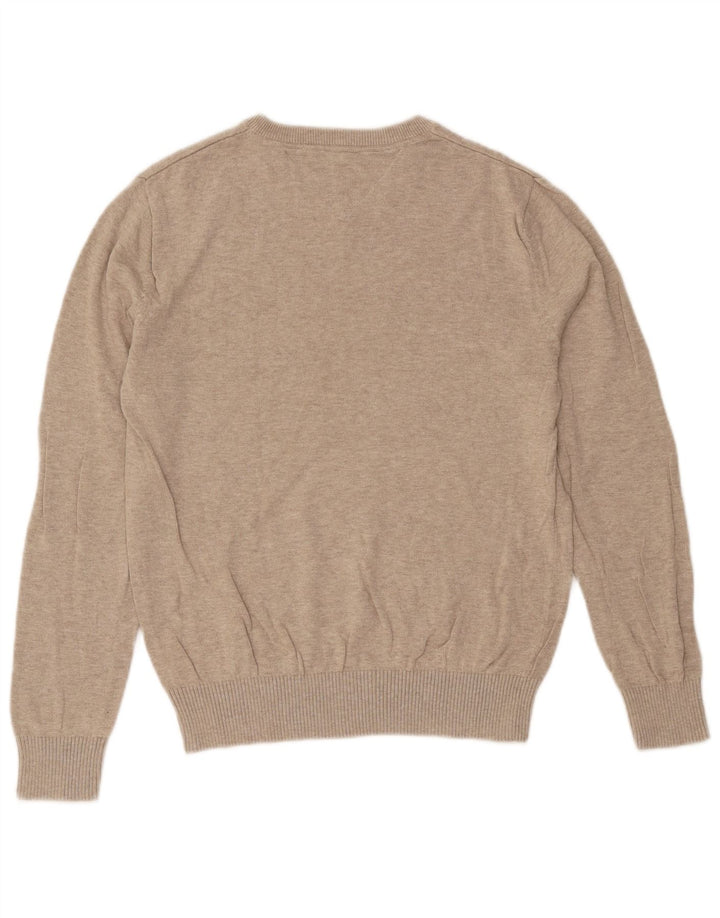 Tommy Hilfiger Herre V-hals sweater Small Beige Flecked