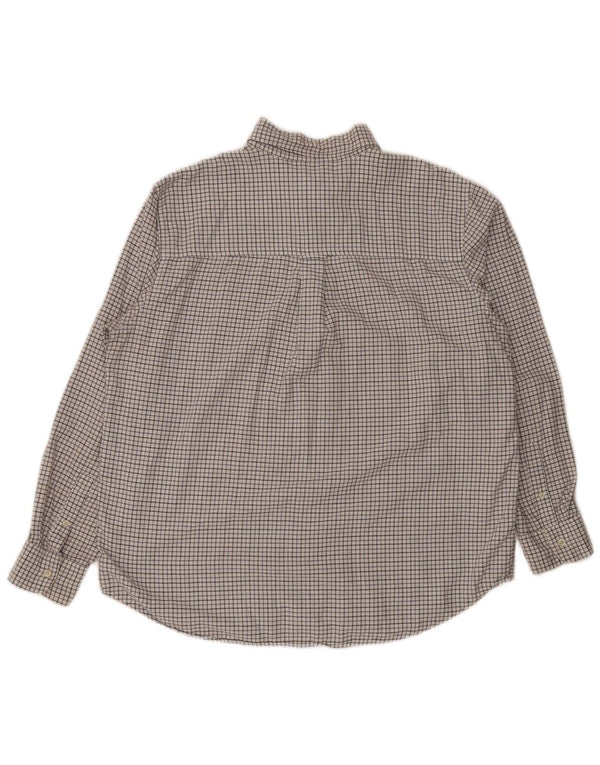 Chaps Herre Regular Fit skjorte XL Hvid ternet bomuld