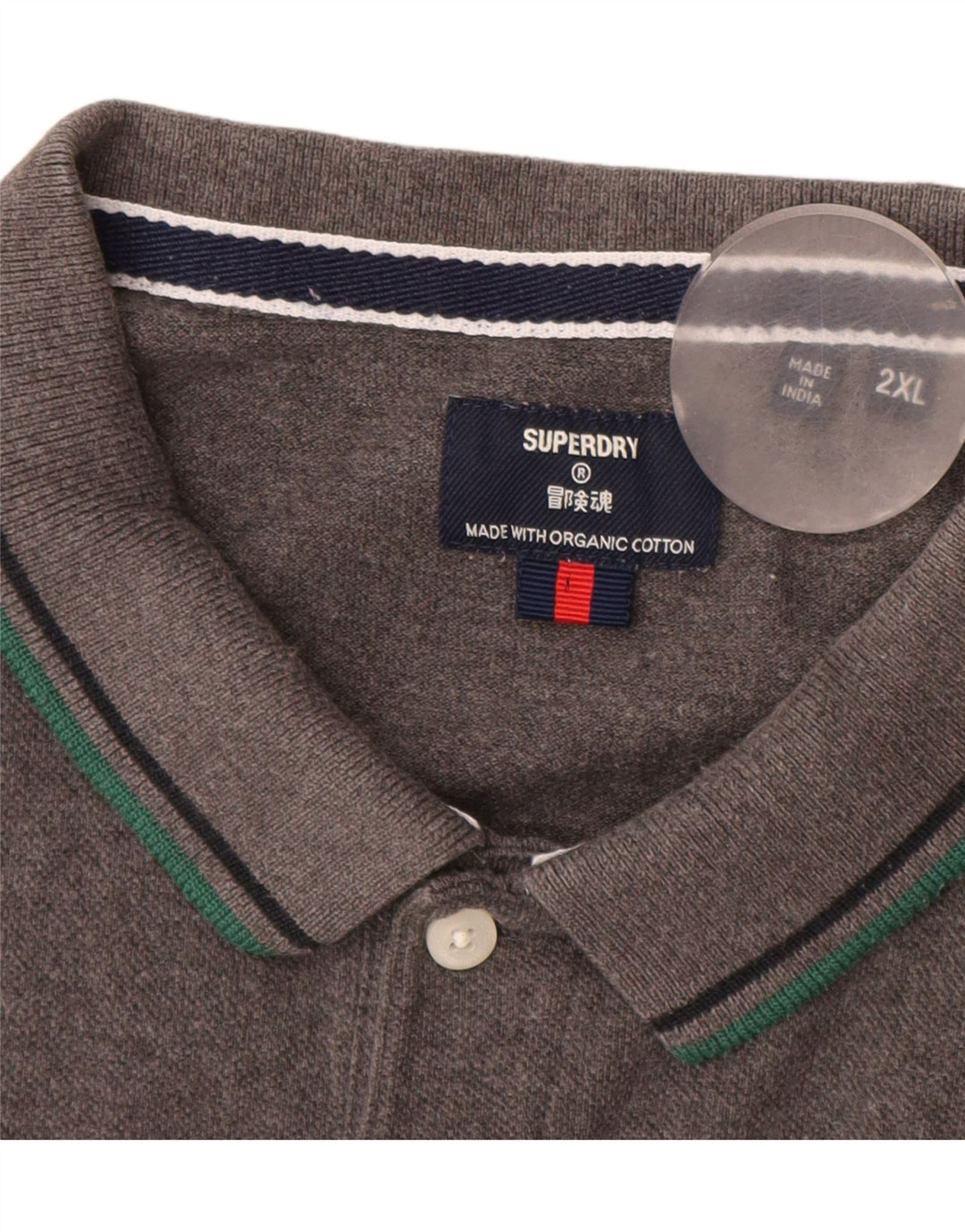 Superdry herre poloshirt 2XL grå bomuld