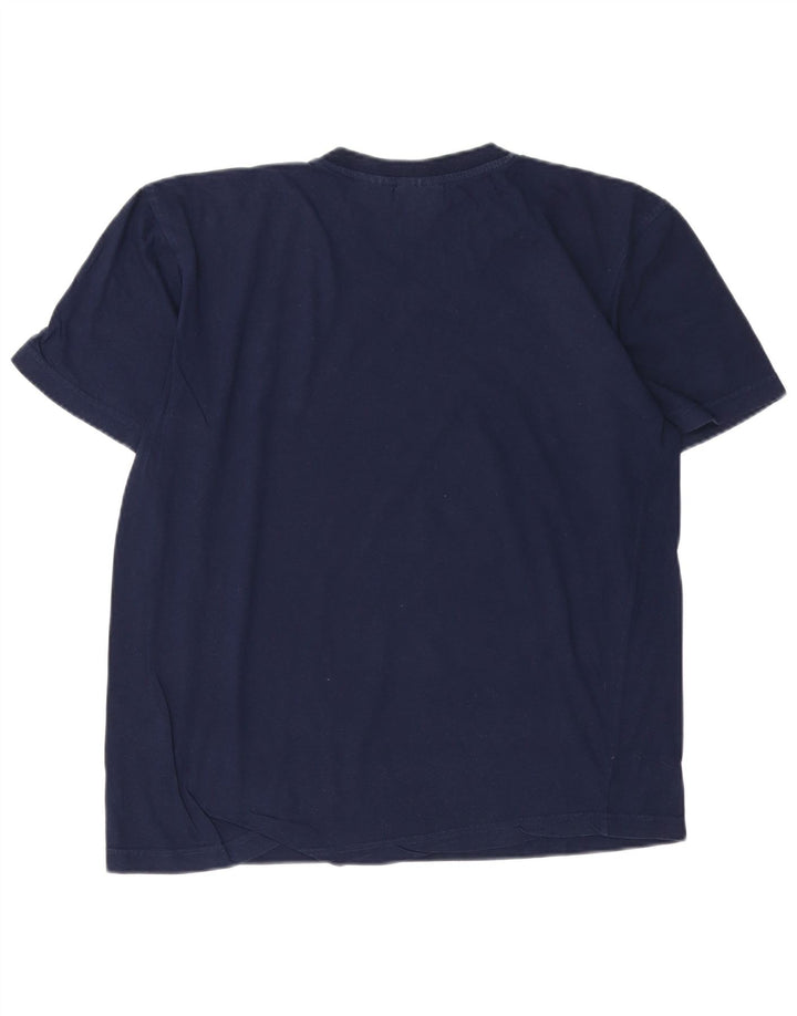 FILA Herre T-Shirt Top Medium Marineblå Bomuld