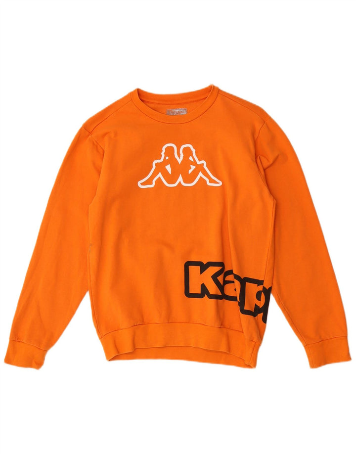 Kappa Boys Grafisk Sweatshirt Jumper 13-14 år Orange Bomuld