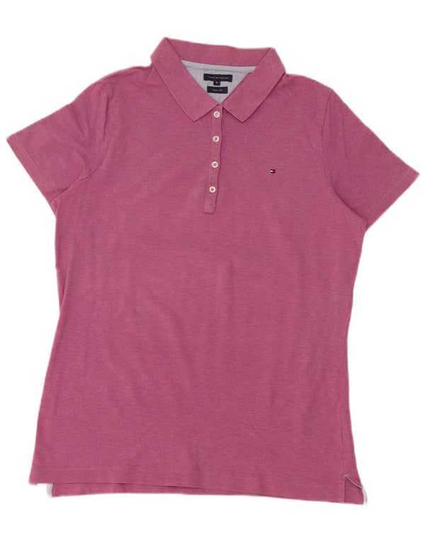 TOMMY HILFIGER Dame poloskjorte i klassisk pasform UK 18 XL Pink Bomuld