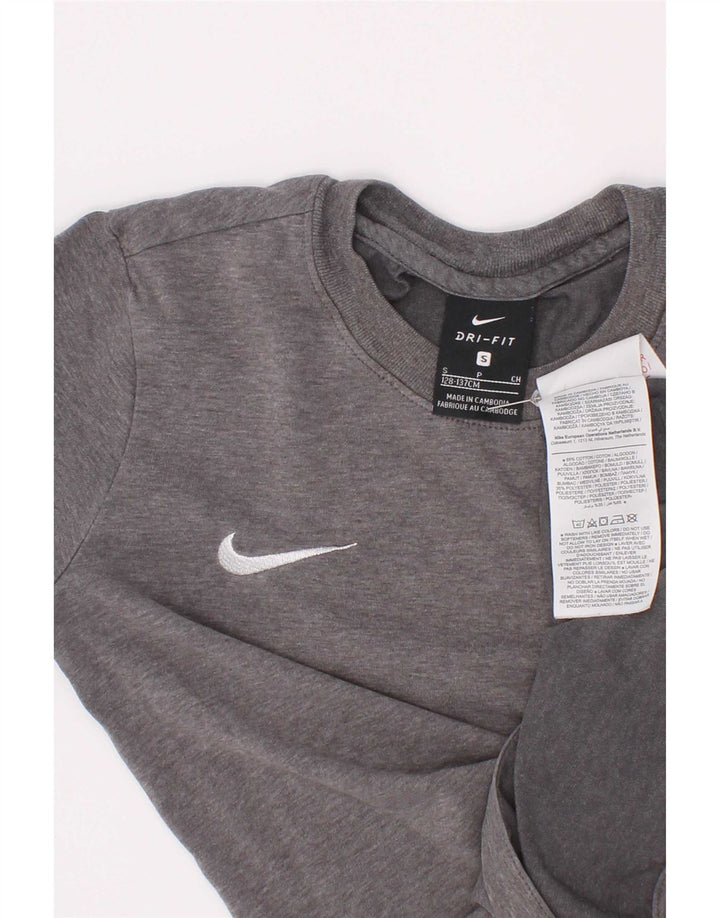 Nike Boys Dri Fit T-Shirt Top 8-9 år Lille Grå Bomuld