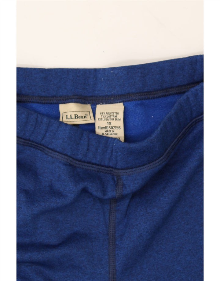 L.L.BEAN Girls Leggings 11-12 Years Navy Blue Colourblock Polyester Vintage L.L.Bean and Second-Hand L.L.Bean from Messina Hembry 