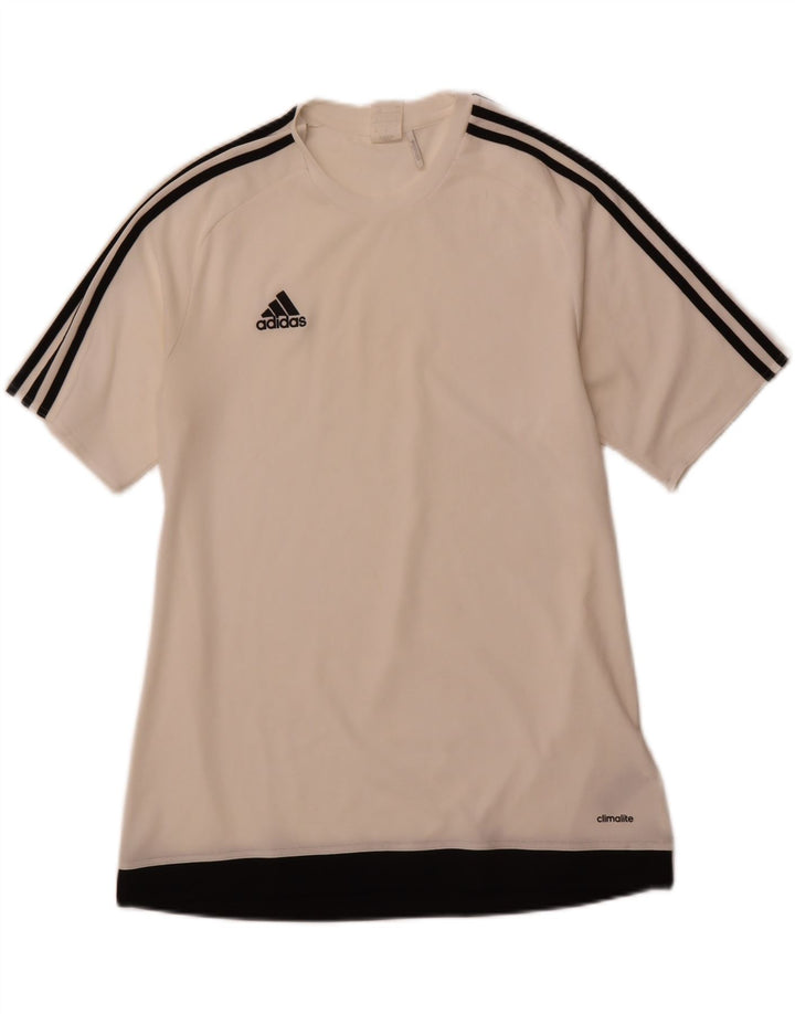 ADIDAS Herre Climalite T-Shirt Top Stor hvid polyester