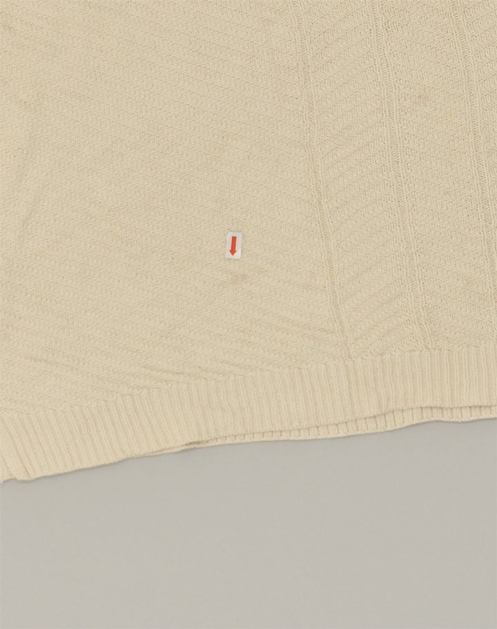 CHAPS Womens V-Neck Jumper Sweater UK 18 XL Off White Cotton | Vintage Chaps | Thrift | Second-Hand Chaps | Used Clothing | Messina Hembry 