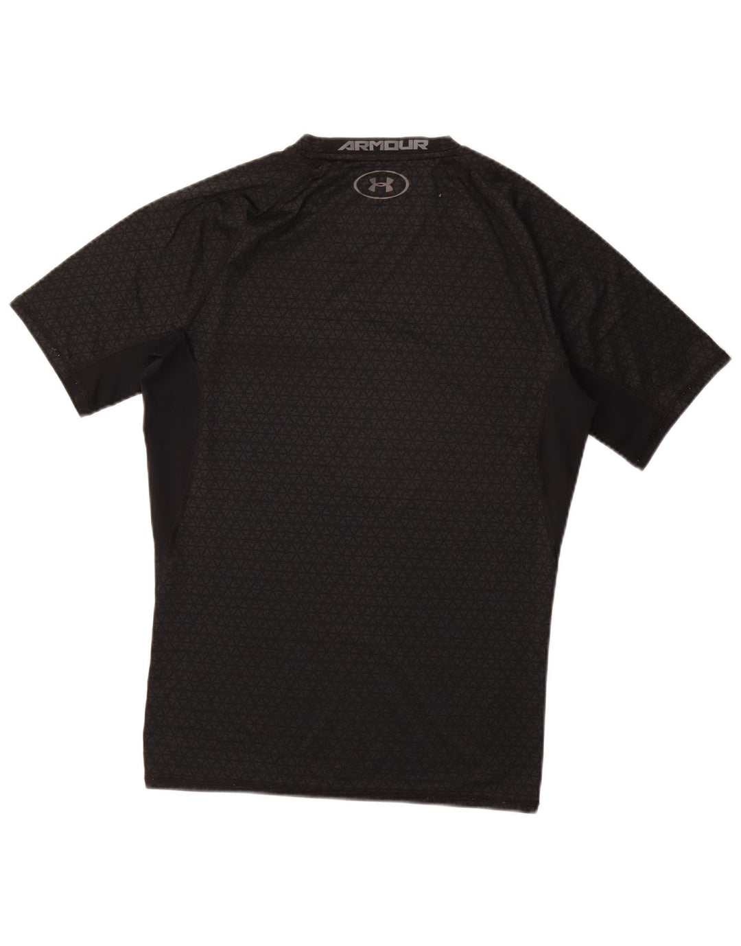 UNDER ARMOUR Herre Heat Gear T-Shirt Top Stor Grå Geometrisk Syntetisk