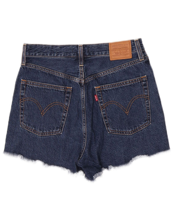 Levi's Womens Ribcage Denim Shorts W29 Medium Navy Blue Cotton