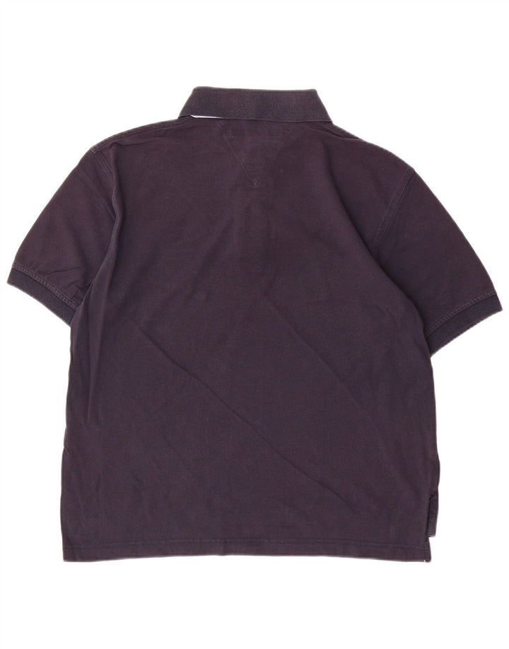 Tommy Hilfiger herre poloshirt Medium marineblå bomuld