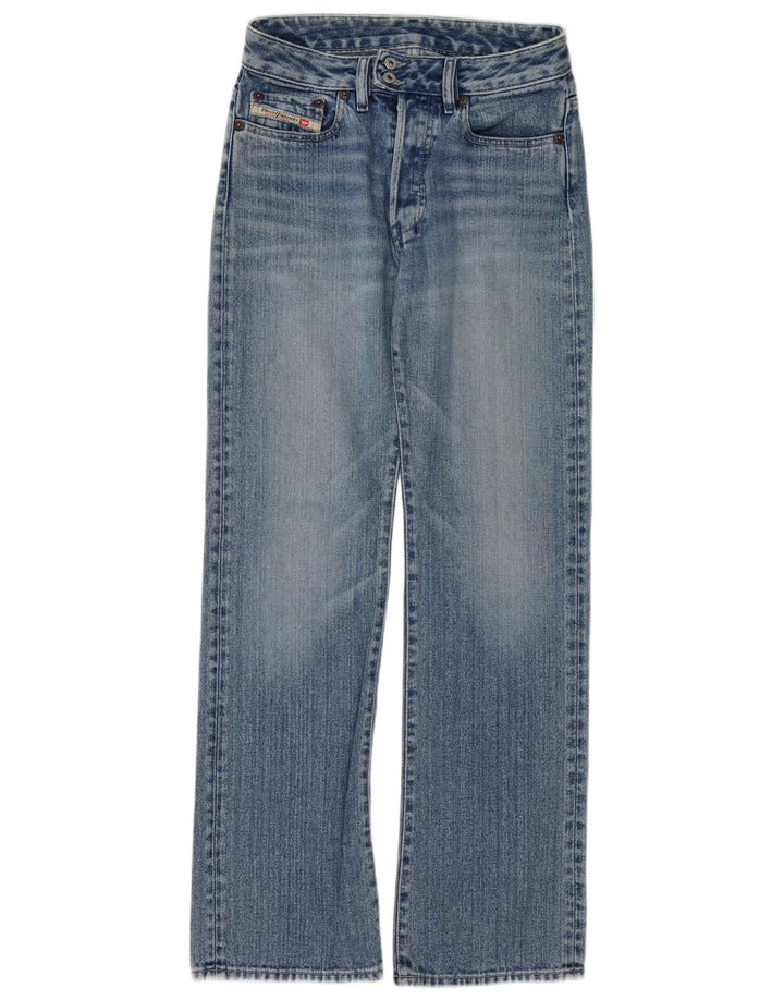 DIESEL Dame Straight Jeans W26 L30 Blå Bomuld