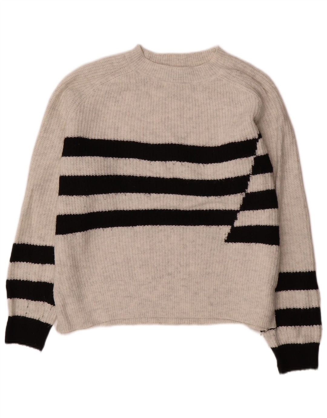 MARKS & SPENCER Dame Boat Neck sweater UK 14 Mellem hvid stribet