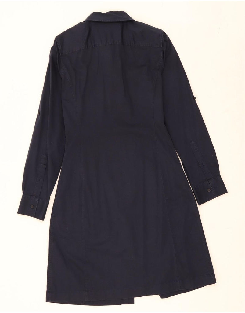 BROOKS BROTHERS Womens Long Sleeve Shirt Dress US 2 XS Navy Blue Cotton Vintage Brooks Brothers and Second-Hand Brooks Brothers from Messina Hembry 