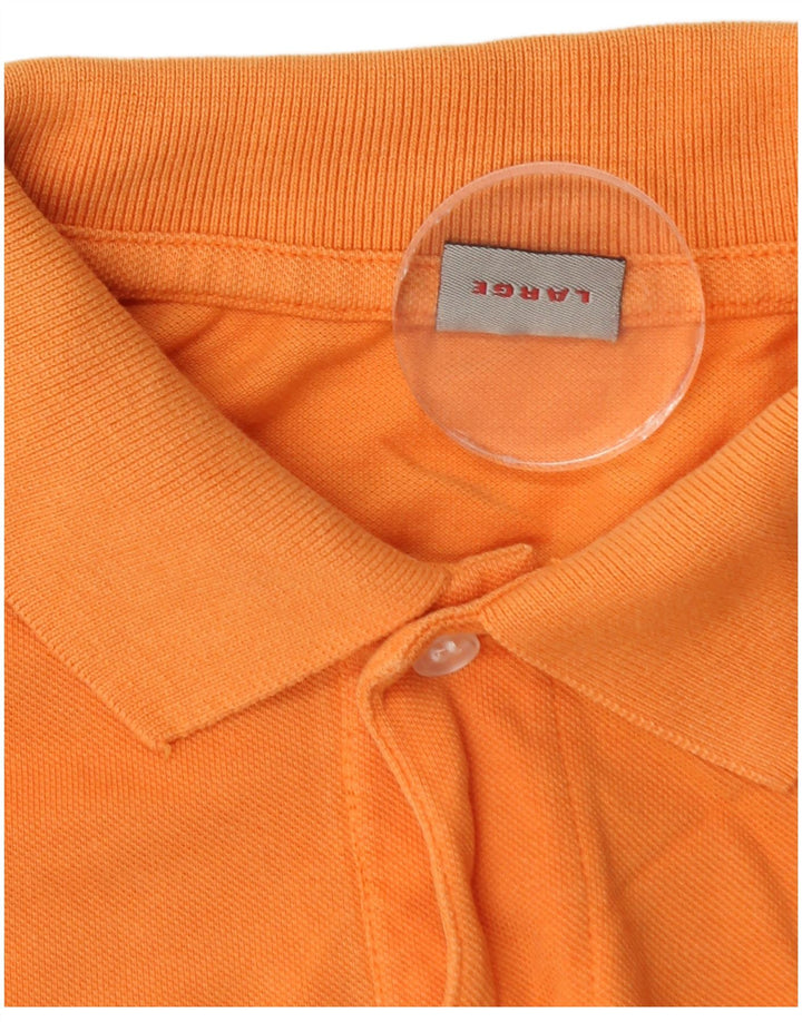 Kappa Langærmet Polo Shirt til mænd Stor Orange Bomuld