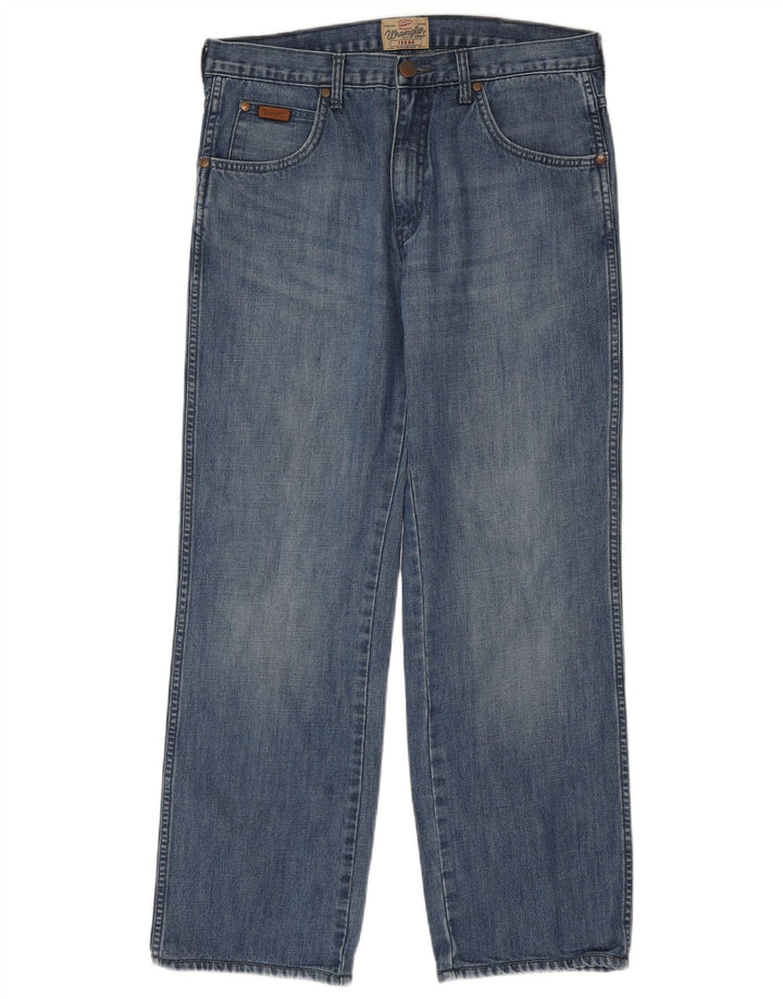 WRANGLER Herre Texas Straight Jeans W34 L31 Blå Bomuld