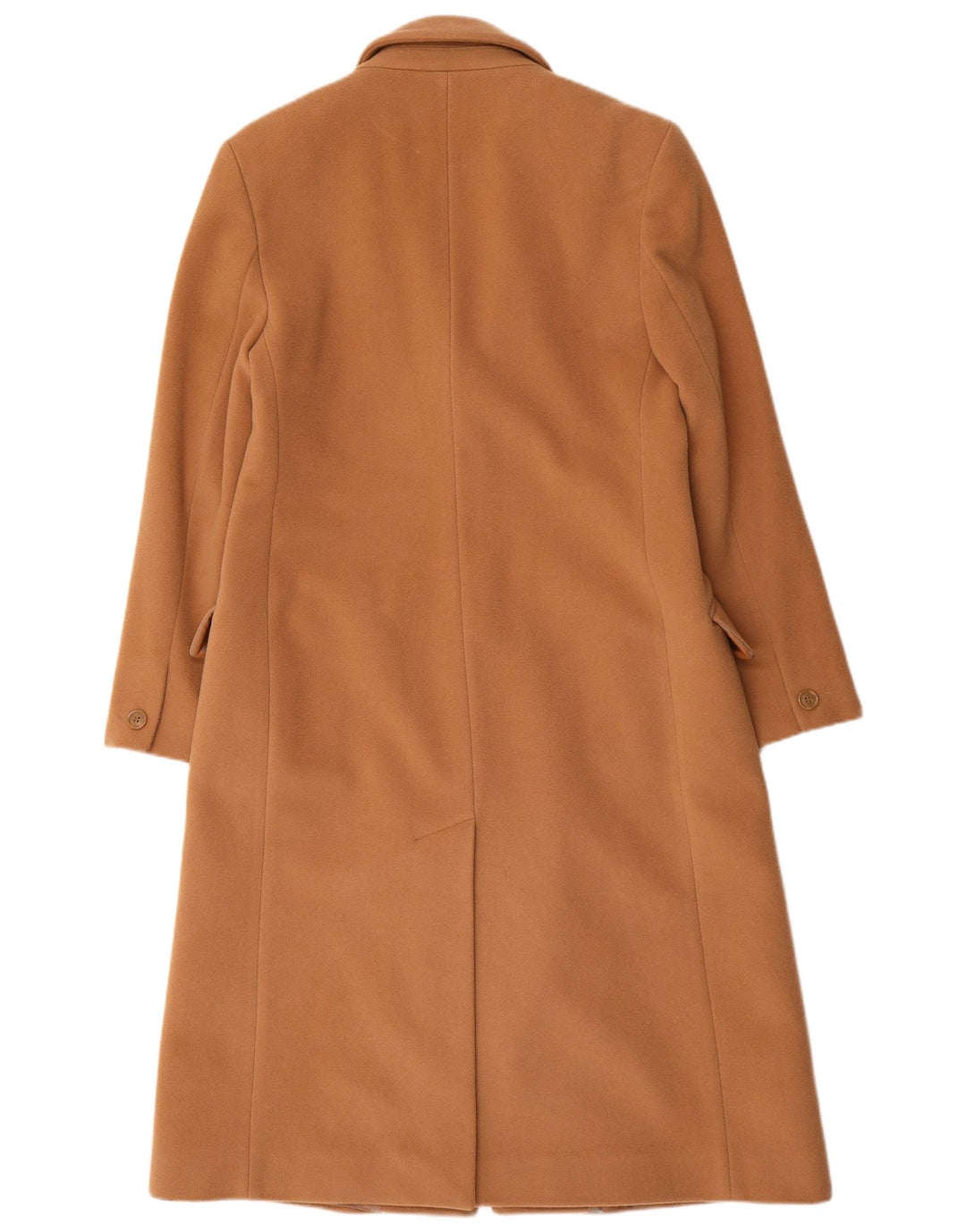 LAURA ASHLEY Dame Overfrakke UK 14 Stor Brun Virgin Wool