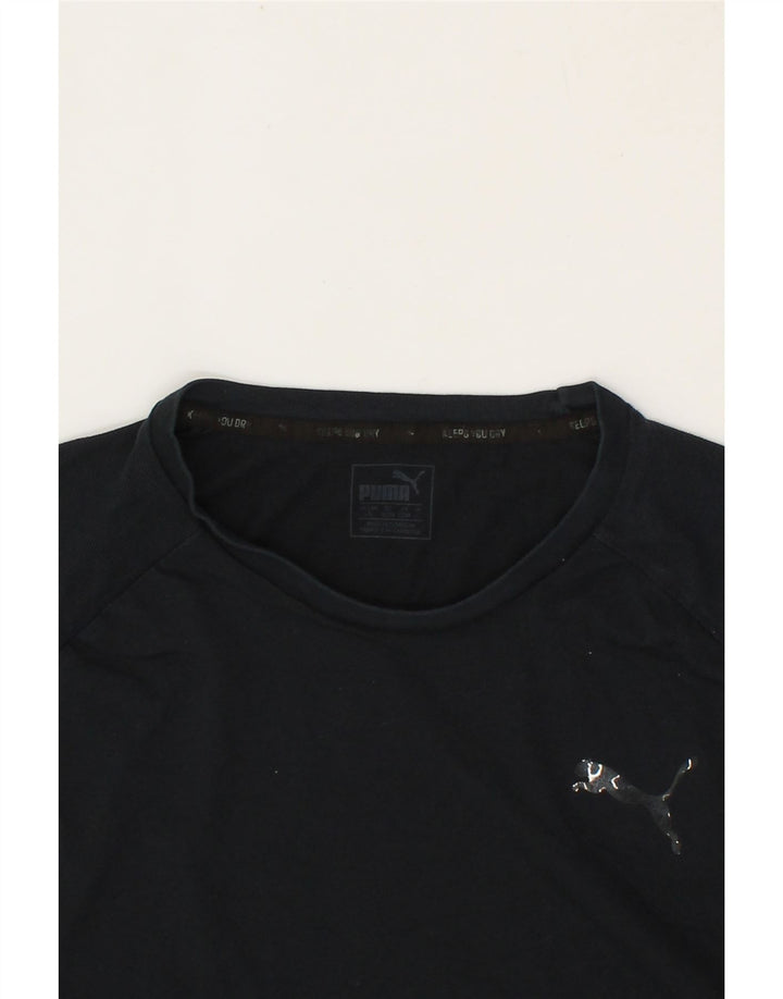PUMA Mens T-Shirt Top Large Black Vintage Puma and Second-Hand Puma from Messina Hembry 