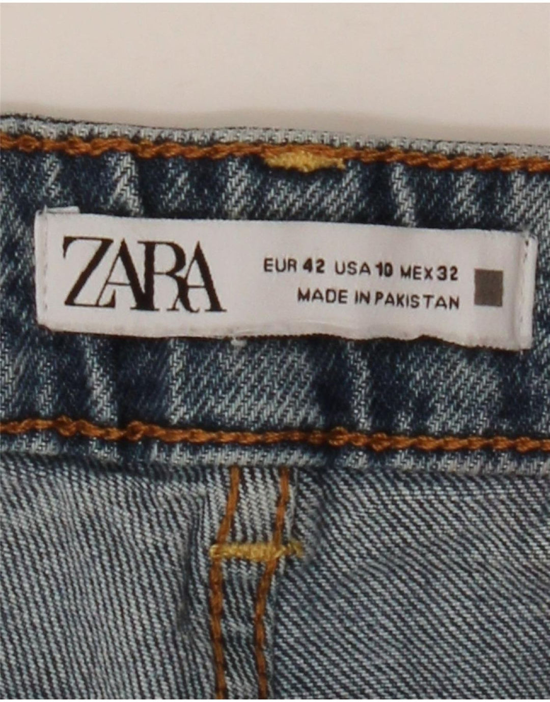 ZARA Straight Jeans til kvinder EU 42 Large W32 L26 Blå