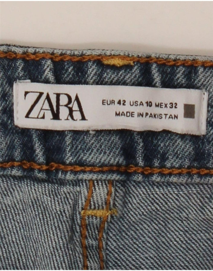 ZARA Straight Jeans til kvinder EU 42 Large W32 L26 Blå