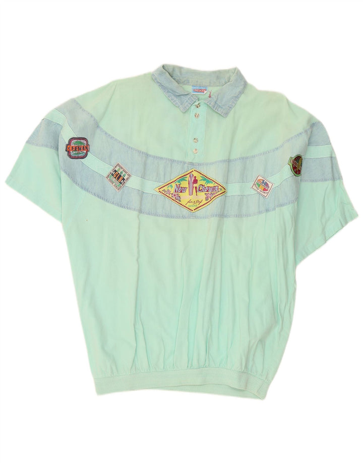 Chewan Herre Grafisk Pullover Shirt One Size Turkis Colourblock