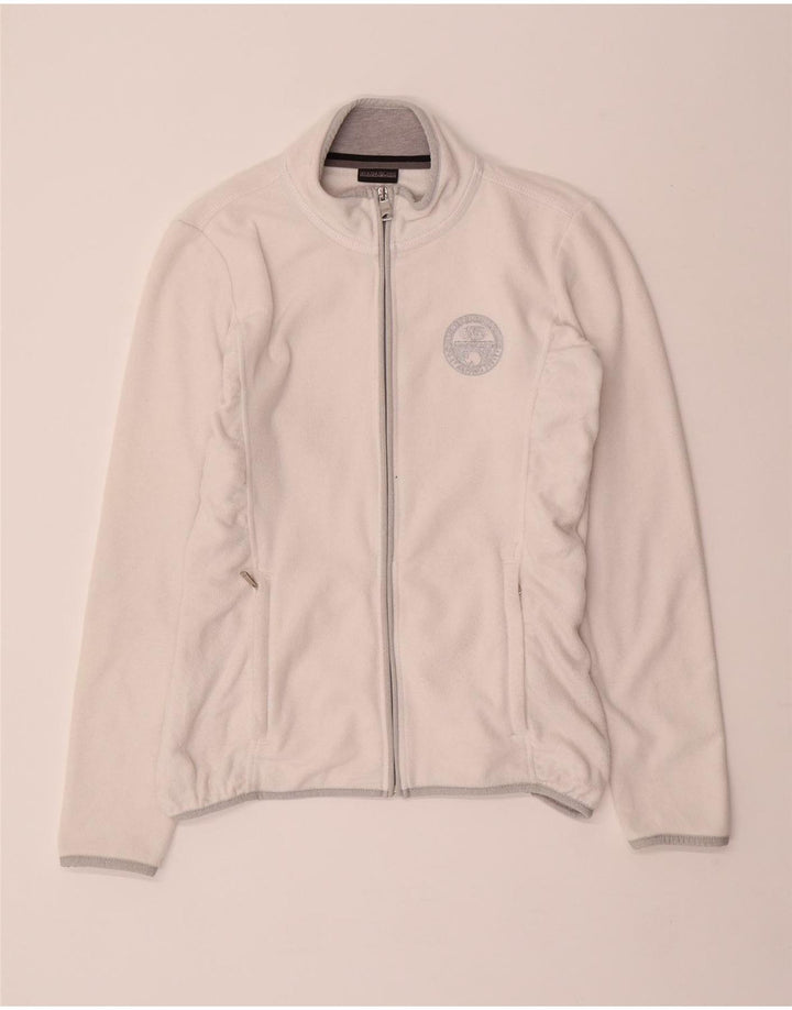NAPAPIJRI Womens Fleece Jacket UK 14 Large White Polyester