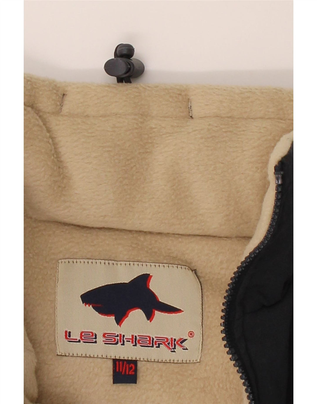 LE SHARK Boys Hooded Padded Gilet 11-12 Years Navy Blue Polyester Vintage Le Shark and Second-Hand Le Shark from Messina Hembry 