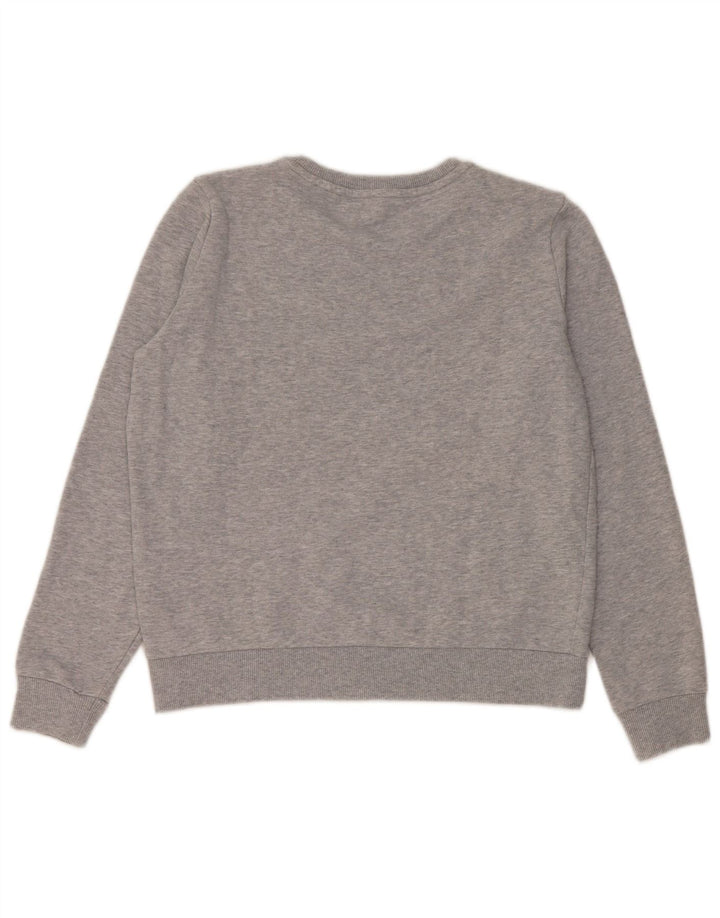 Armani Exchange Dame Grafisk Sweatshirt Jumper UK 16 Stor Grå Bomuld